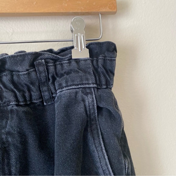 Zara Black Grey Paper bag Jeans - Picture 3 of 9